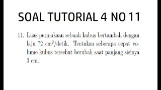 KALKULUS I: Soal Tutorial 4 No.11 | Laju yang Berkaitan