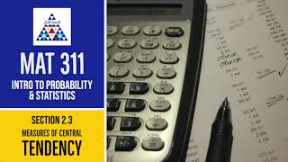 Measures of Central Tendency (Section 2.3, Part 2)