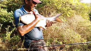 AMAZING FLOAT 🎣 FISHING TECHNIQUES FISHER MAN CATCHING BY SINGLE HOOK BIG ROHU FISHES