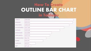 How To Create Outline Bar Chart in Tableau