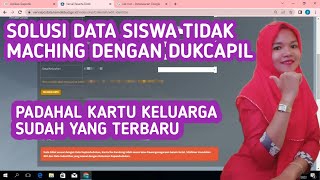 SOLUSI DATA RESIDU TIDAK MACHING DUKCAPIL TAU INDEX LEBIH DARI 75%