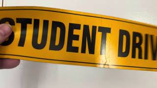 Review of Student Driver Magnet for Car - Large 12"x3" Magnetic Reflective Vehicle Safety Sign