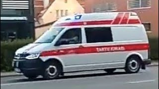 *TURNOUT* Estonian ambulance responding in Tartu / Tartu kiirabi vilkuritega