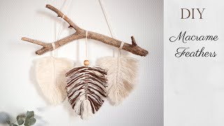 DIY Macrame Feathers | HOW TO MAKE MACRAME EASY |