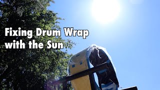 Fixing Drum Wrap with the Sun!// Retrobrite a drum