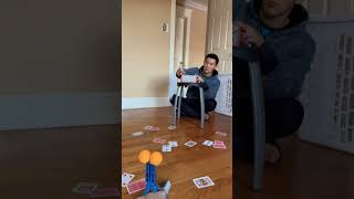 Insane card trick shot 🃏#shorts #crazytricks #insane #trickshots #levelup #cardtrick