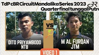 QF SERU Dito Priyambodo (NTB) vs M Al Furqan (JTM) cBR Circuit Mandalika Series 2023 Senior TdP ⬆️1