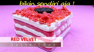 RED VELVET DISSERT BOX, BIKIN SENDIRI LEBIH MANTAB, MURAH, BANYAK