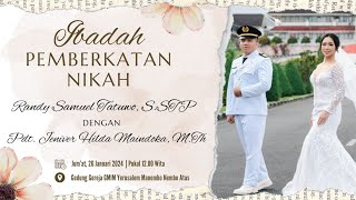 IBADAH PEMBERKATAN NIKAH | GMIM YERUSALEM MANEMBO - NEMBO ATAS  | 26 JANUARI 2024