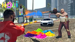 Mr Meat Granny Playing Holi in Indian Bikes Driving 3d | gta v