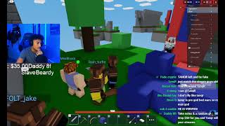 Foltyn is FEELING IT ROBLOX BEDWARS.