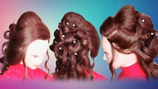 Beautiful party hairstyle for long and medium hair | Wedding hairstyle | messy hairstyle |