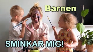 Barnen sminkar mig! Cool & fin superhjälte!