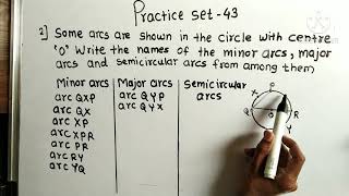 Practice set 43 Class 7 Circle