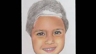 Dibujando el rostro de un niño con lápices de colores (realismo)