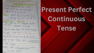 Present Perfect Continuous Tense