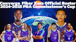 Converge Fiber Xers Updated Official Roster for 2024-2025 PBA Commissioner's Cup