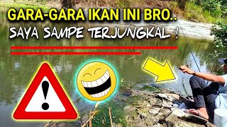 Mancing ikan nilem, strike sampai terjungkal !