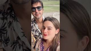 Minal Khan with husband Ahsan Mohsin #celebrities #minalkhan