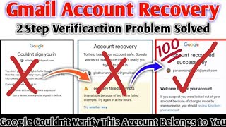 How To Recover Gmail Account Without Any Verification Code Problem 2024 | Google Account Recovery