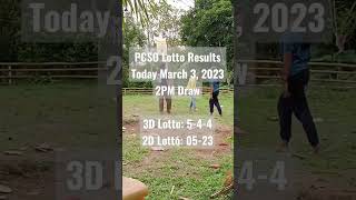 PCSO Lotto Results Today March 3, 2023 2PM Draw #lottoresult #shortvideo