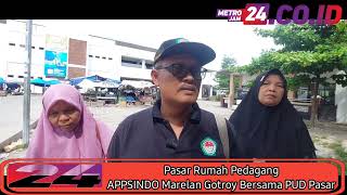 Pasar Rumah Pedagang, APPSINDO Marelan Giat Gotroy Bersih-Bersih Bersama PUD Pasar