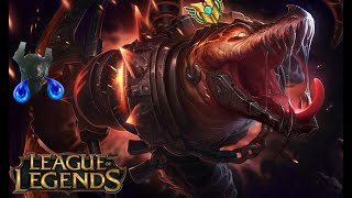 El morde enemigo fue tan humillado que no regreso a linea | renekton  top |s11 league of legends