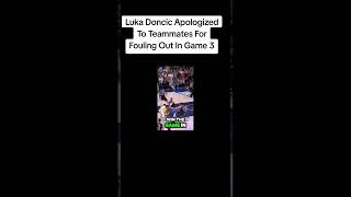 Luka Doncic Apologized To Teammates For Fouling Out In Game 3💞#nba #basketball #sports #viral