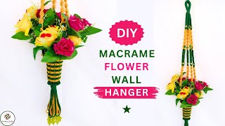 Macrame Flower Hanger | Macrame Flower Wall Hanging Tutorial