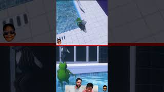 Let me outta this pool #cute #funny #gaming #amazingfrog  #fatherandson