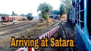 Arriving at Satara Railway Station | Koyna Express | WDM3D | The Indian Railway Junction