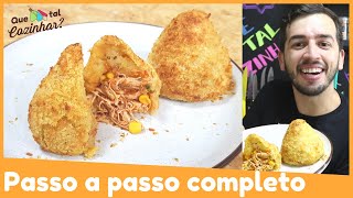 COXINHA DE FRANGO NA AIRFRYER | Massa fácil de coxinha simples e gostosa