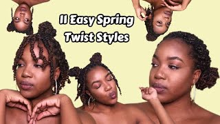 HOW TO: 11 EASY HAIRSTYLES ON SHORT SPRING TWISTS