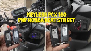 honda new beat street pasang keyless new pcx 160 . tanpa coak body tanpa potong kabel ori