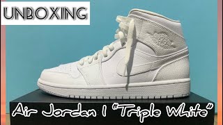 Unboxing the Air Jordan 1 Mid “Triple White”