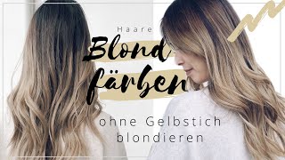 BALAYAGE Haare wie beim Friseur I BLOND selber färben I ohne Gelbstich blondieren I Tipps & Tricks