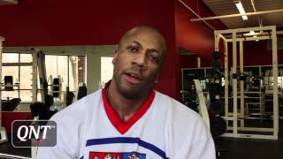 QNT presents Shawn Rhoden - 4 Weeks out from Flex Pro 2012 (Back workout)