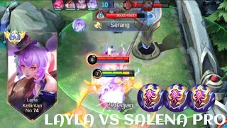 LAYLA VS SALENA❗BUILD ONE SHOT ENEMY DELETE! GAME SO HARD | build top 1 global Layla