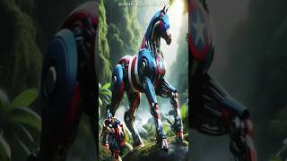 Superheroes as Horse Robot 🐎🤖 💥 Avengers vs DC - All Marvel Characters #avengers #shorts #marvel #dc