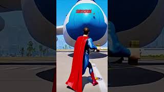 SUPER-MAN DESTORY THE CARGO PLANE ✈️😮 | #gta5 #youtubeshorts #shortsfeed #shortvideo