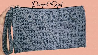 Tutorial "Dompet Rajut" Cantik Mudah dan Simpel "Motif Bunga"..!! || Tren Dompet Rajut 2021.!