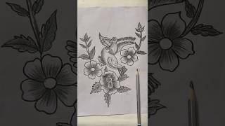 How to draw a pigeon and rose flower #Short##