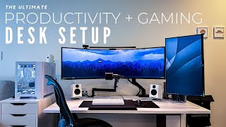 the ultimate work from home productivity & gaming desk setup