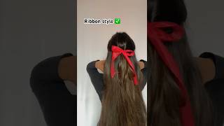 Try this ribbon style ✅ #hairstyle #hairtutorial #longhairs #explore#shortsyoutube #shortsvideo