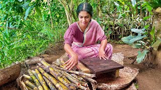 Freshly harvested sugarcane turns into jaggery 🍯 Sesame Aggala for tea time