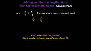 Adding and Subtracting Fractions - Konst Math