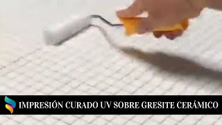 Impresión en curado UV sobre Gresite Cerámico