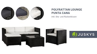 Polyrattan Lounge Punta Cana inkl. Sitz- und Rückenkissen JUSKYS