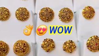 Latest Gold earrings designs in lightweight