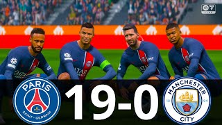 MESSI, RONALDO, MBAPPE, NEYMAR, ALL STARS | PSG 19-0 MAN CITY